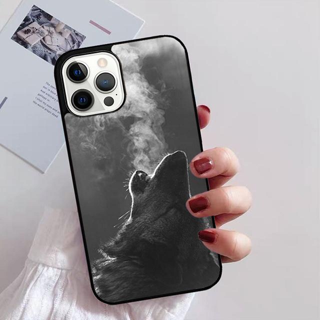 Animal The Wolf Howl Phone Case For iPhone 17 Air 14 13 12 16Pro Max 15  Plus Max Cover Shell Coque