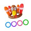 Inflatable Hat Toy Party Game, Toss Game with 4 Rings for Family Activities, Favors, Indoor