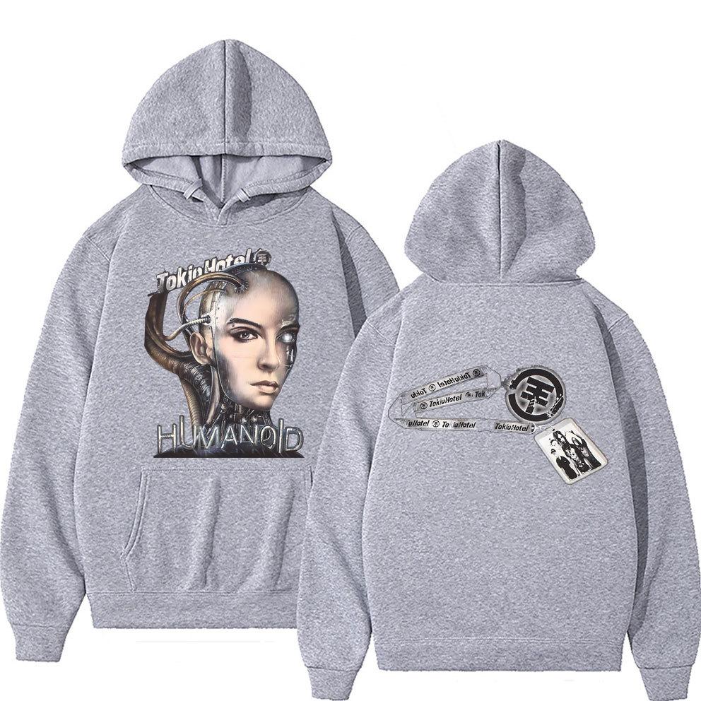 German Rock Band Tokio Hotel Humanoid Music Graphic Hoodie Unisex Autumn Winter Fleece Sweatshirt