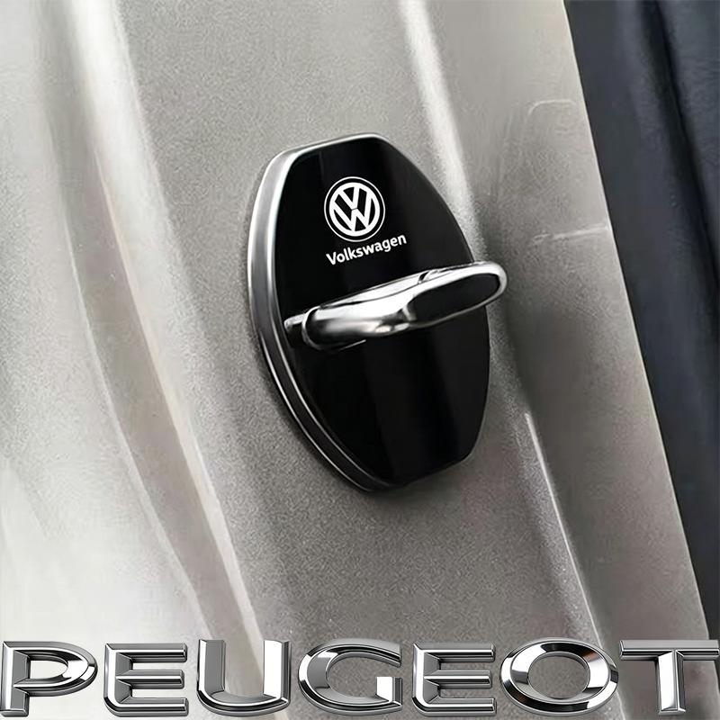 BFPQY1 Zinc Alloy Car Door Lock Buckle Cover Protective Covers For VW GTI Polo Golf Passat Tiguan Jetta T-ROC Touareg Taigo CC Hub Cap