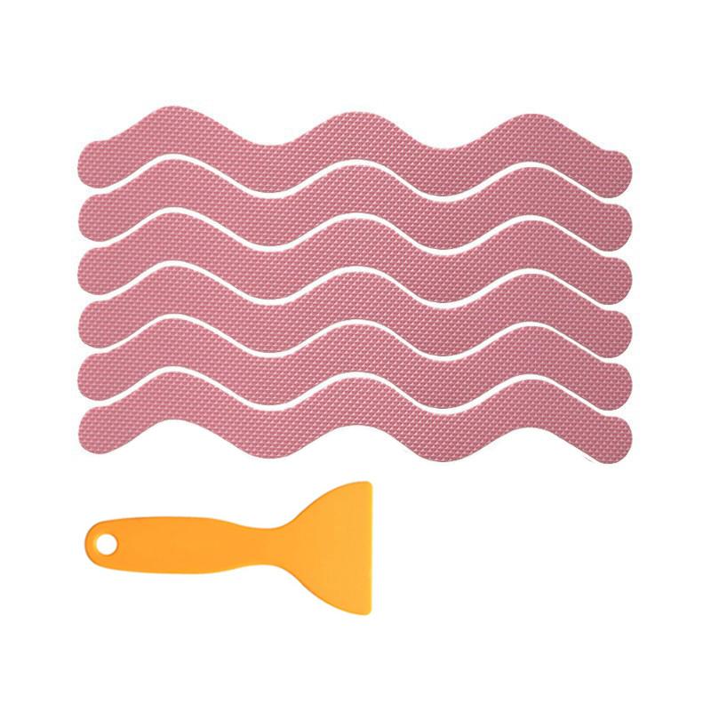 6/12/24Pcs Anti Slip Shower Stickers With Scraper Safety Bathtub Strips Adhesive Decal Waterproof  For Bath Tub Shower Stairs