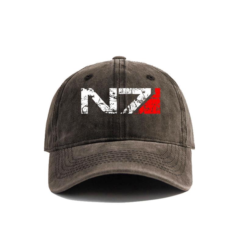 Mass Effect N7 Baseball Caps Distressed Hats Cap Unisex Women Retro Outdoor Summer Adjustable N7 Hats MZ-010