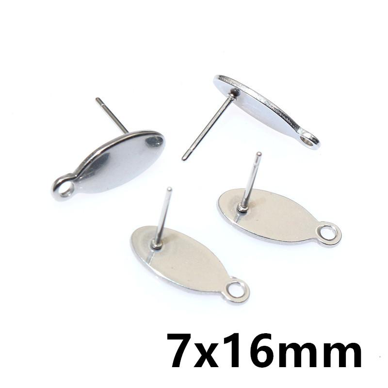 20pcs Craft Stud Earring Pins Stainless Steel DIY Earring Geometric Polygonal Earrings Posts Earring Jewelry Making Accessories