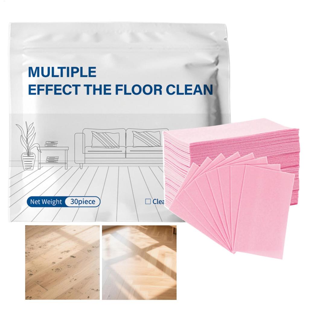 30pcs Multi-Surface Floor Cleaner Tablets Brightening Hardwood & Tile Cleaner For Home Rental Bedroom Office Entryway Apartment