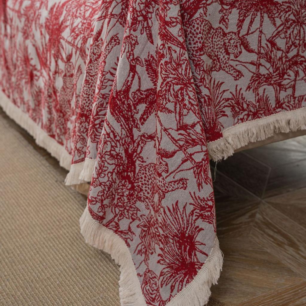Rotes Retro-Sofa-Handtuch Anti-Katzenkratz-Sofabezug Dicke Sofadecke Decke Liegesesselbezug Handtuch Sofalaken Sofa Weiches Sofa