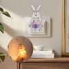 Plug-in Easter Bunny Night Light Love Heart Wall Outlet LED Lamp Holiday Party Home Living Room Bedroom Decoration Light