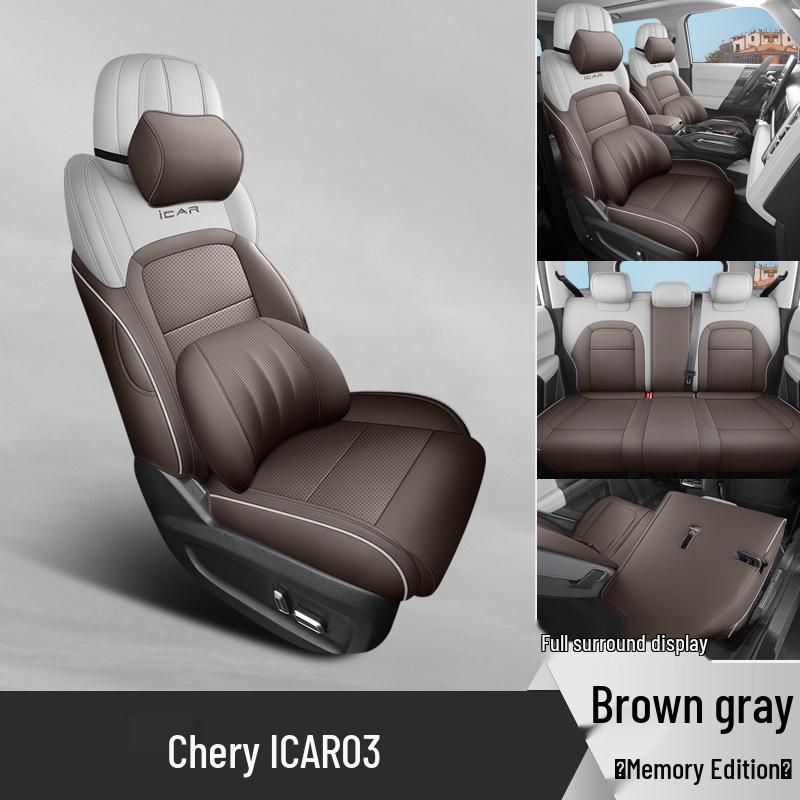 New Universal 5-Seat Full Leather Car Seat Cushion for Car03 - All Seasons