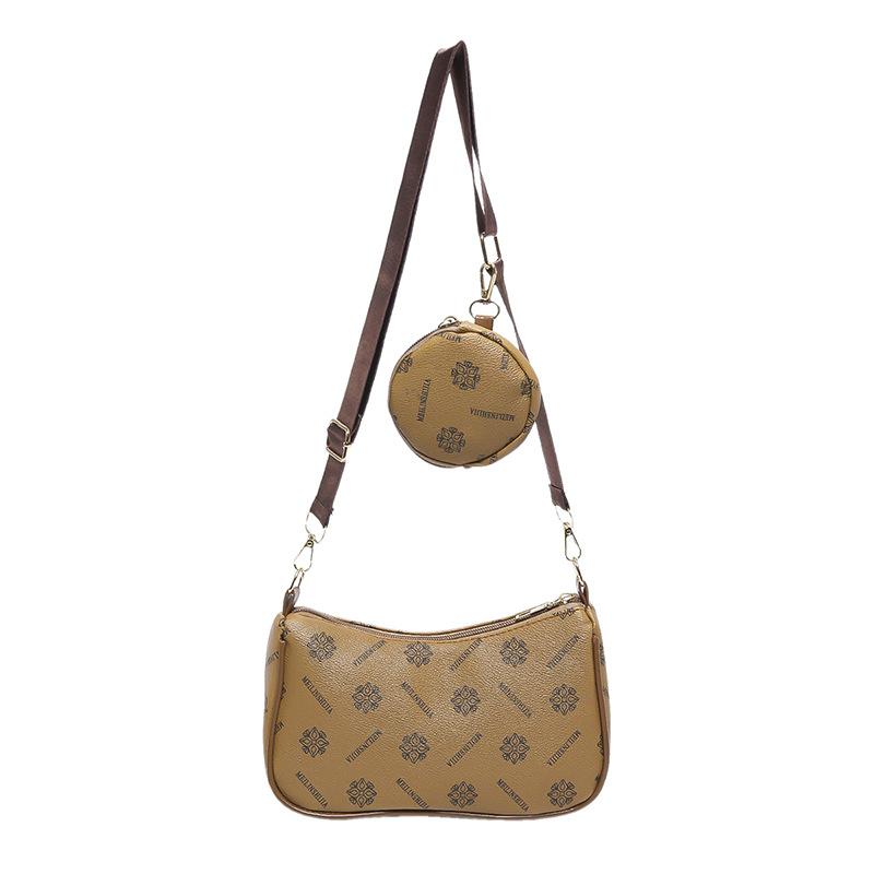 

Жіноча сумка Нова мода 2024 р. Маленька квадратна сумка через плече через плече з принтом Універсальна жіноча сумка під пахвами в стилі ретро