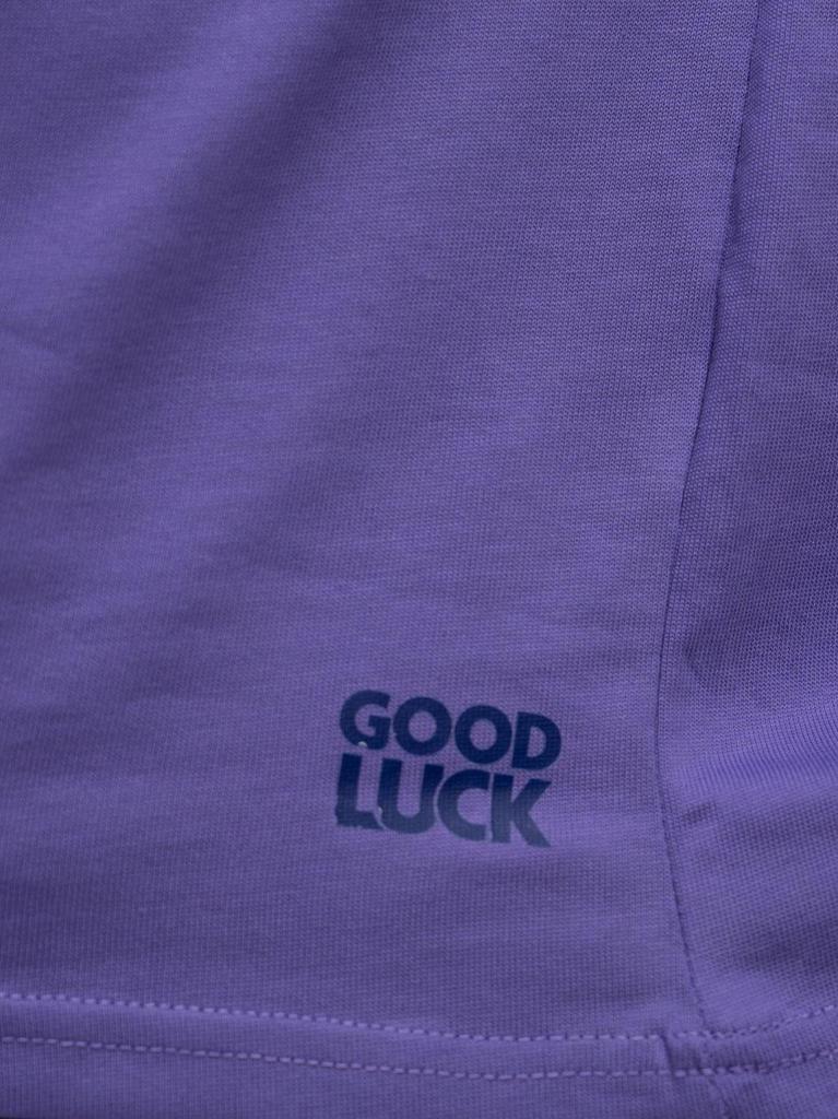 Men's Short Sleeve Oversize T-Shirt Purple / Light Purple GOOD LUCK Loopy M