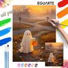 Digital Autumn Halloween Oil Painting Art Coloring Painting Handmade Diy Home Decoration Painting