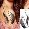 1 Blatt Totenkopf Schmetterling Rose Temporäre Tattoos Für Frauen Männer Hände Fuß Nacken,Temp Fake Tattoo Aufkleber Langanhaltend Wasserdicht