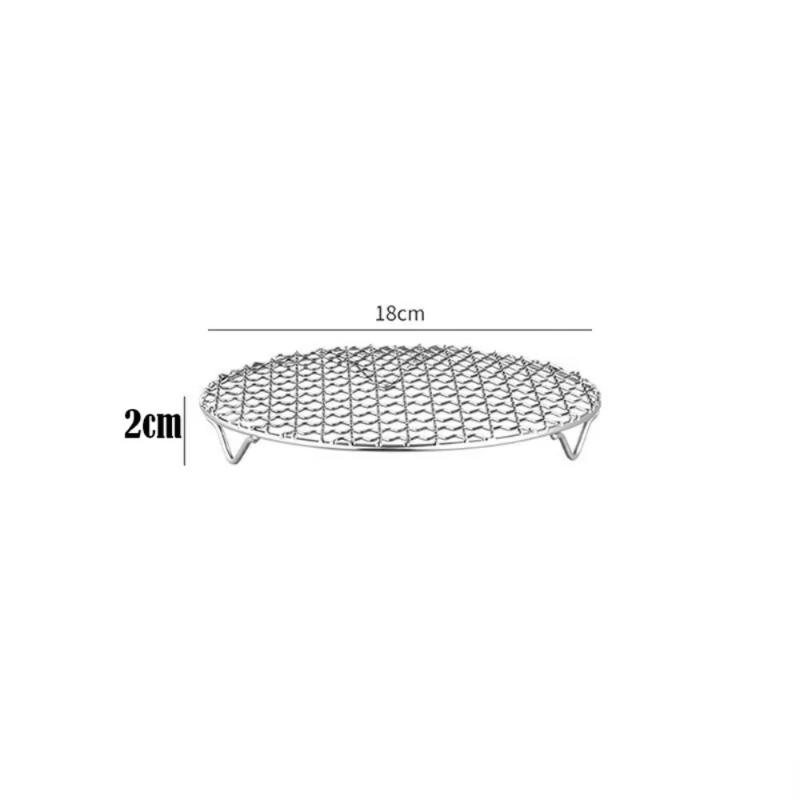 Stainless Steel Round Cooling Baking Rack Food Grade Wire Grid Tray for Oven Baking Cake Cookie Kitchen Baking Tools