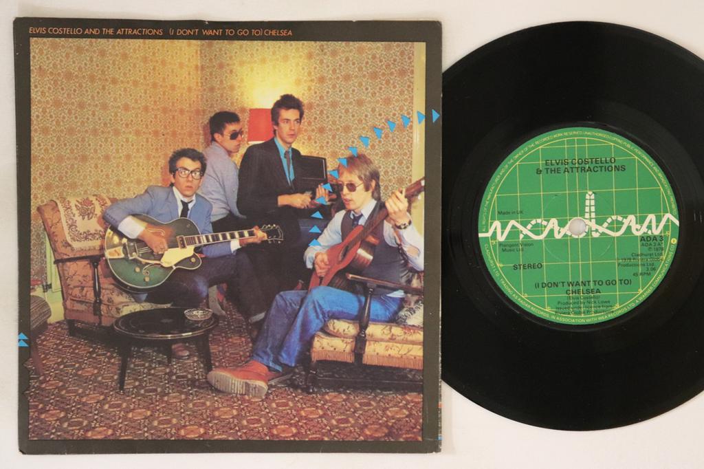 7inch Record ELVIS COSTELLO & THE ATTRACTIONS - (I Don't Want To Go To) Chelsea / Y ADA3 RADAR 1978 UK Rock Used
