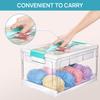 Transparent Plastic Craft Storage Box with Partition Large Capacity Household Goods Storage Box Toy Book Home Storage Box