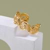Vintage Spiral Edelstahl Armreif für Damen Muschel Goldplattiert Offener Armreif Sommer Festival Schmuck Geschenk