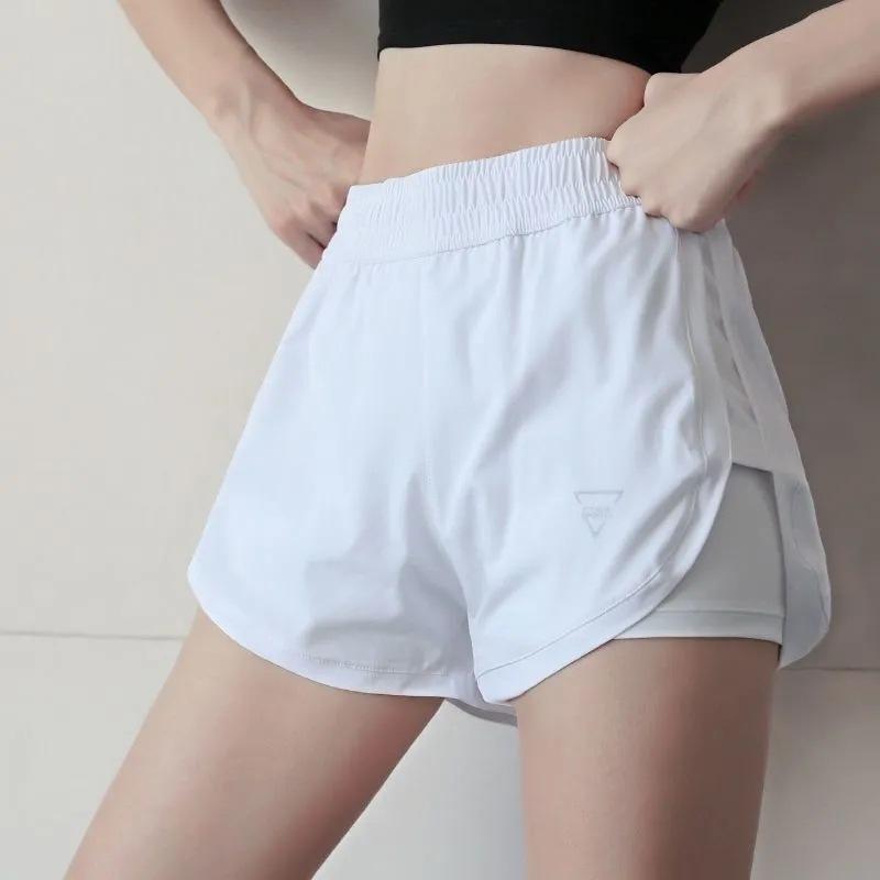 Women's Summer Quick-Dry Fake Two Loose Sports Shorts  Thin Training Yoga Running Casual Pants