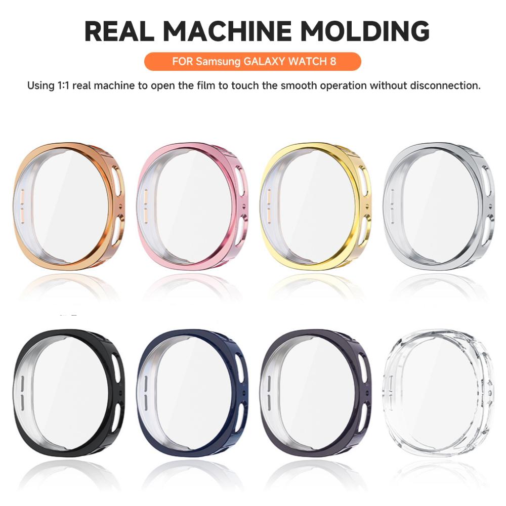 Pouzdro s ochranou displeje pro Samsung Galaxy watch 8 44mm 40mm Měkký TPU kryt displeje Všestranný ochranný rámeček Příslušenství