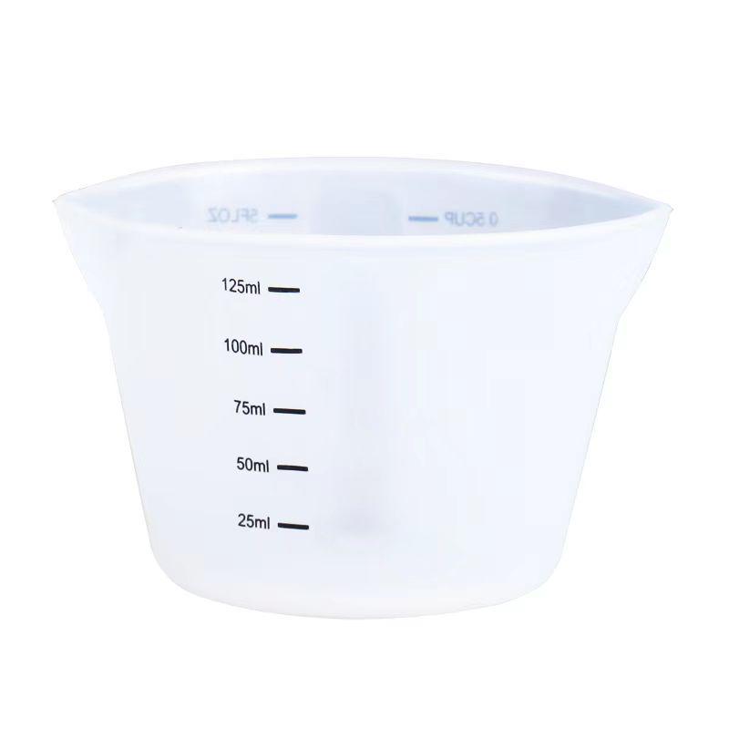 Heat-Resistant Silicone Measuring Cup Set: 125ml & 250ml - Ideal for Kitchen and Baking