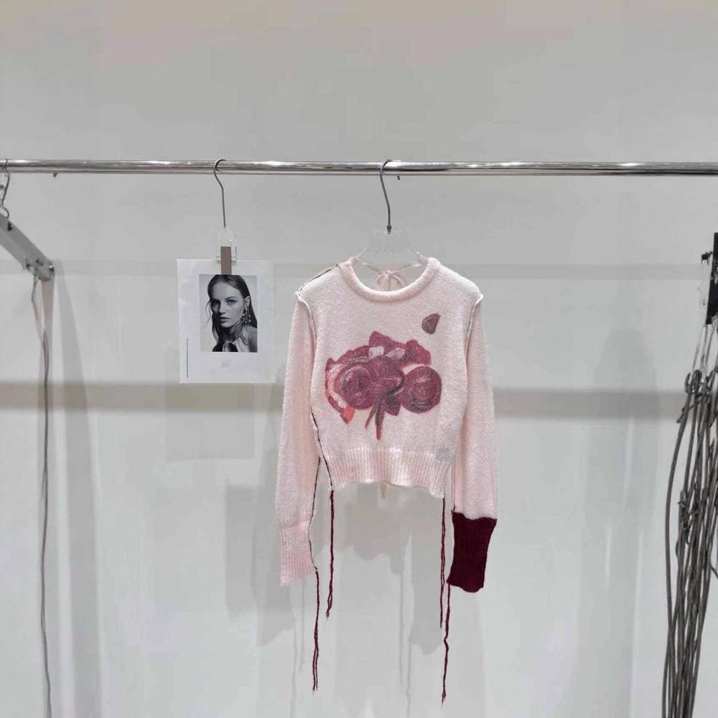 Autumn/Winter 2025 Wool Mohair Sweet Rose Knitwear