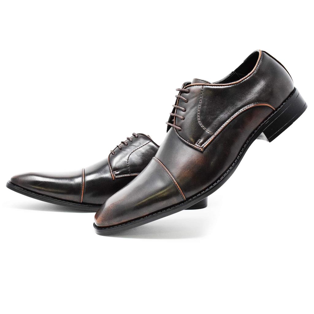 Kobe Liberal LIBERAL Business Shoes, Wingtip, Straight Tip, LB209 (Size 28.0, Dark Brown)