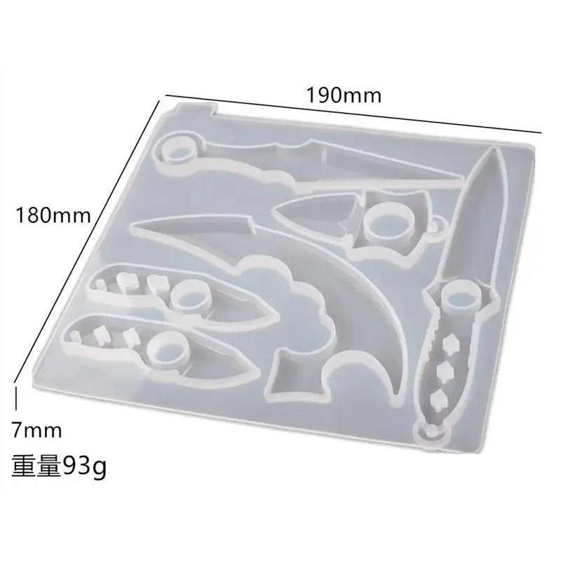 

2025 New Keychain Finger Set Knife Defense Silicone Mold Hand Tool DIY Creative Dart Shape Mold Toy Model Wholesale чистый