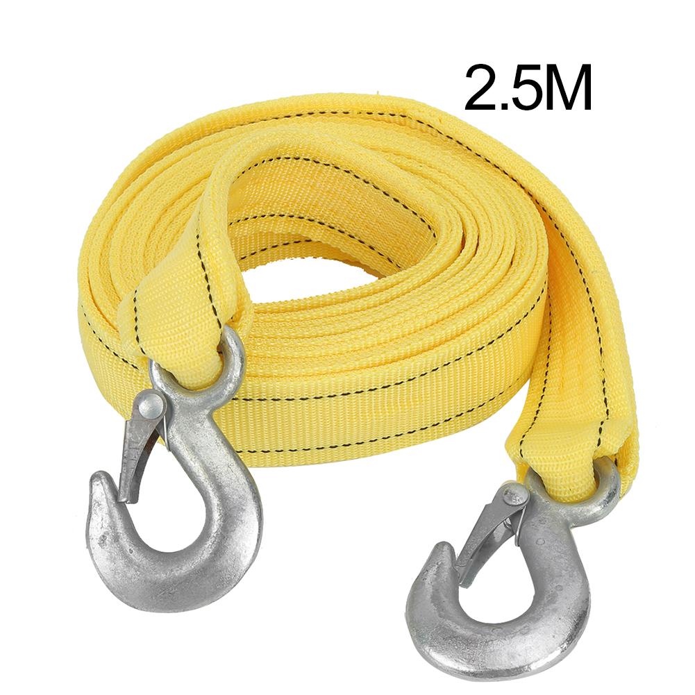 2.5 м 8.2 фута Автомобильный буксировочный трос-стропа Буксировочный трос Крюки Аварийный Сверхпрочный