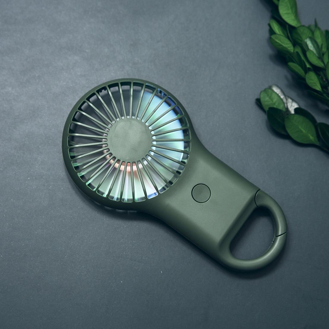 

Le You Kou Fan USB Seven-Color Mini Carabiner Backpack Pocket Fan 150*80*25MM зелений