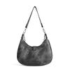 IELGY Women's Chain Portable Crescent Bag, Retro Shoulder Canvas Underarm Bag