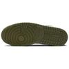 Air Jordan 1 Low Black Toe Medium Olive Unisex Sneakers Green White 553558-092