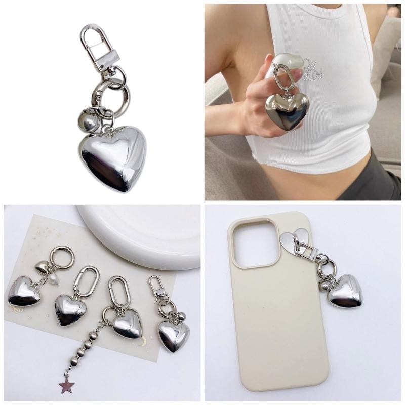 Eye Catching Key Chain Heart Pendant Keyring Bag Ornament Handcrafted Keychains