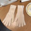 Women'S Thermal Split-Finger Gloves - Thick Winter Gloves With Elastic Wrist & Multi-Color Tips For Cycling, Hiking, Skiing