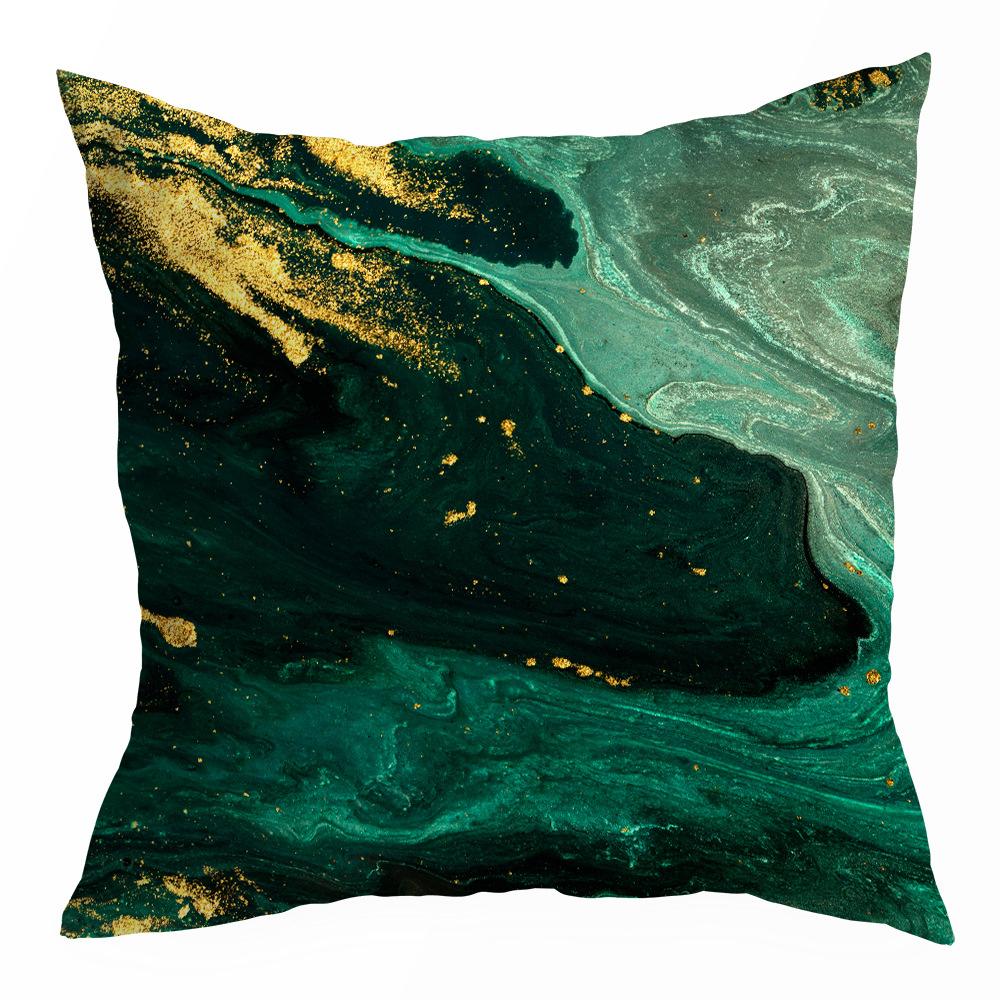 

Продажа Зеленый Мрамор Абстрактный Принт Персиковая Кожа Бархатная Наволочка Автомобиль Диван Прикроватная Подушка Чехол 45 * 45Cm without pillow core