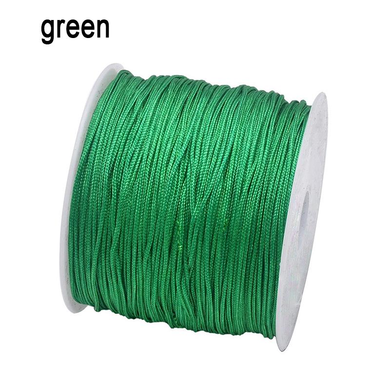 Corda di seta 45M/0,8MM trecciata in nylon per Fai da te per Forniture per la creazione di gioielli Nappe Perline Artigianato intrecciato Corda di nylon satinato CS003