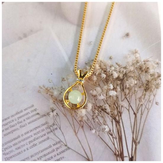 Bead Lucky Bag Rhinestones Women Inlaid Necklace Shining Pendant Adjustable Female Elegant Necklace Accessories