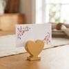 12PCS Gold Table Number Cards Stands Star Heart Shaped Name Card Clips Place Card Holders  Reception