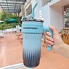 Thermos Mug Cup with Straw Lid Handle, Insulated Tumblers Cup, Coffee, Milk, Keep Warm, Cool Water Bottle, 860ml