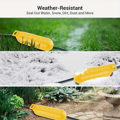 Extension Yellow Cord Safety Cover with Waterproof Seal, Weatherproof Electrical Connection Box To Protect Outdoor Outlet Plug