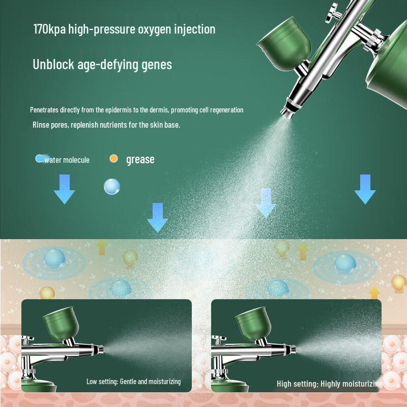 Portable High-Pressure Nano Oxygen Infusion Facial Device