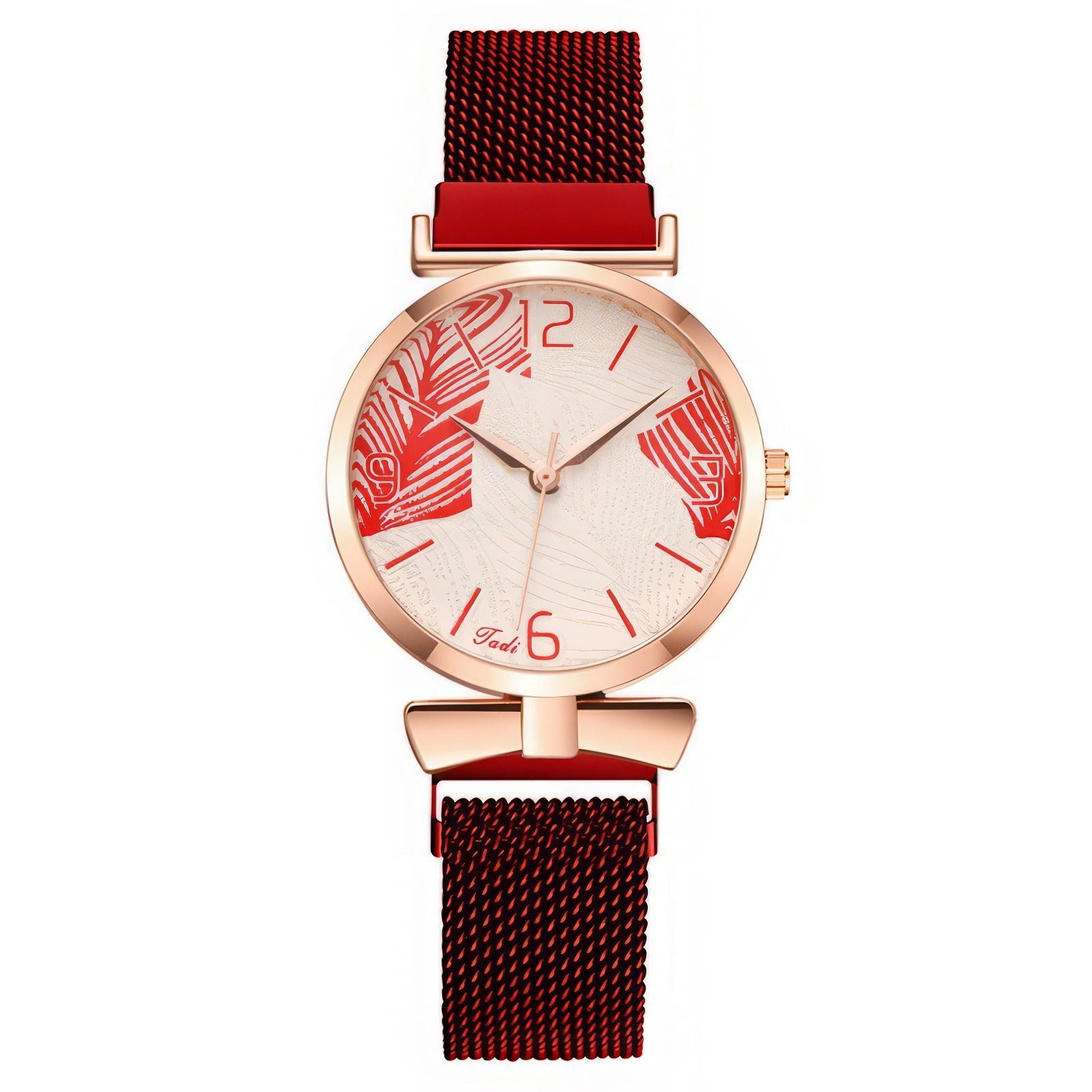 

Women Fashion Leather Watch One Size красный