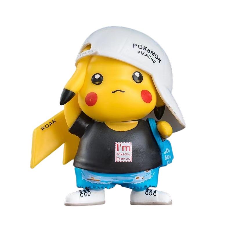 Pikachu Auto Dekoration Camouflage Outfit PVC Actionfigur Modell Kuchen Dekoration