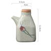 350ML Japanese Style Ceramic Oil Olive Dispenser Soy Sauce Pot Small Vinegar Pot Sauce Jar Oil Bottle Tableware Seasoning Bottle