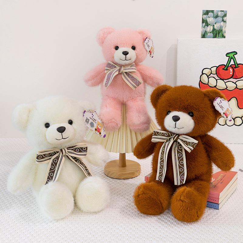 Teddy Bear Plush Toy Bear Doll Creative Bow Tie Bear Doll Children's Rag Doll Birthday Gift For Girlfriend