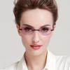 3pcs Frameless Reading Glasses with Fashionable Diamond Cutting Design Anti Fatigue Clear Lenses Women's Glasses