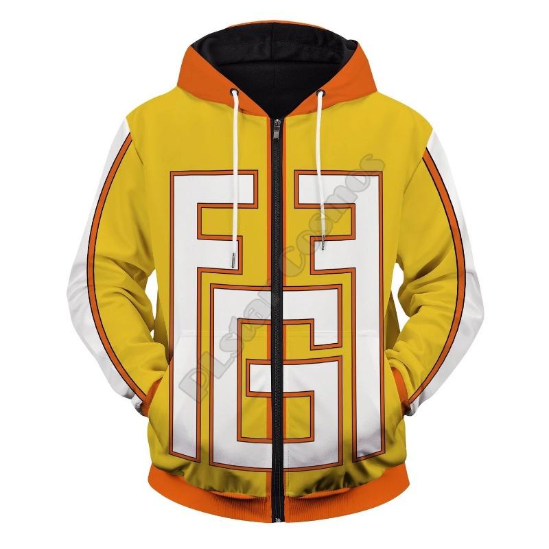 Men's Zipper Shirt Four Season Long Sleeve Cardigan Top 3D Digital Print Hoodie