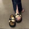 Fashion Women's Soft Sole Beach Shoes Summer Height Increase Fashion Bow Knot Sandals Lightweight Comfortable Clip Toe Non Slip Slippers