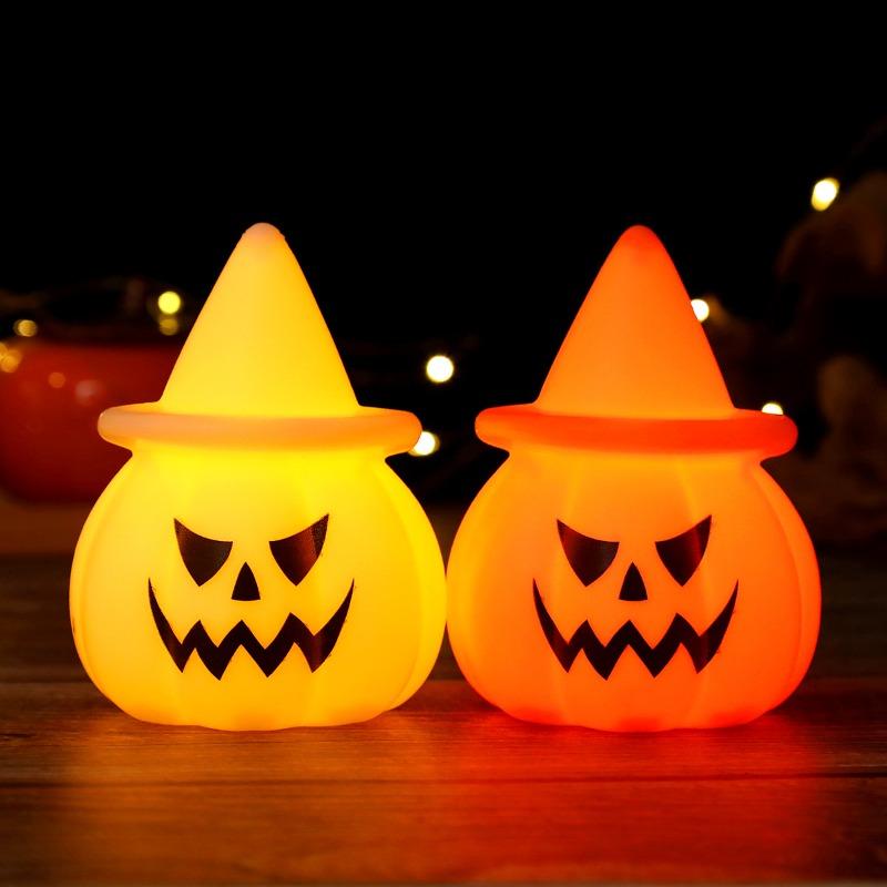 Halloween pumpkin lantern atmosphere props ornaments electronic candles pumpkin lantern luminous toys party decorations