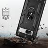 Back Protector Phone Case for Google Pixel 7a,Military Grade Anti-drop PC+TPU Protective Cover with Ring Kickstand
