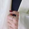 Korean Style Simple Titanium Steel Ring, Female Half-circle Temperament Couple Ring Bestie Jewelry