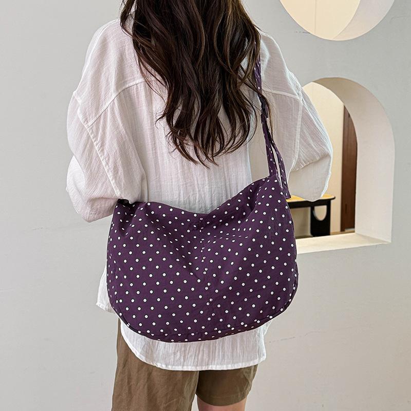 Dot Pattern Shoulder Bag, Casual Crossbody Bag, Daily Commuting Large Capacity Tote Bag, Women's Bag