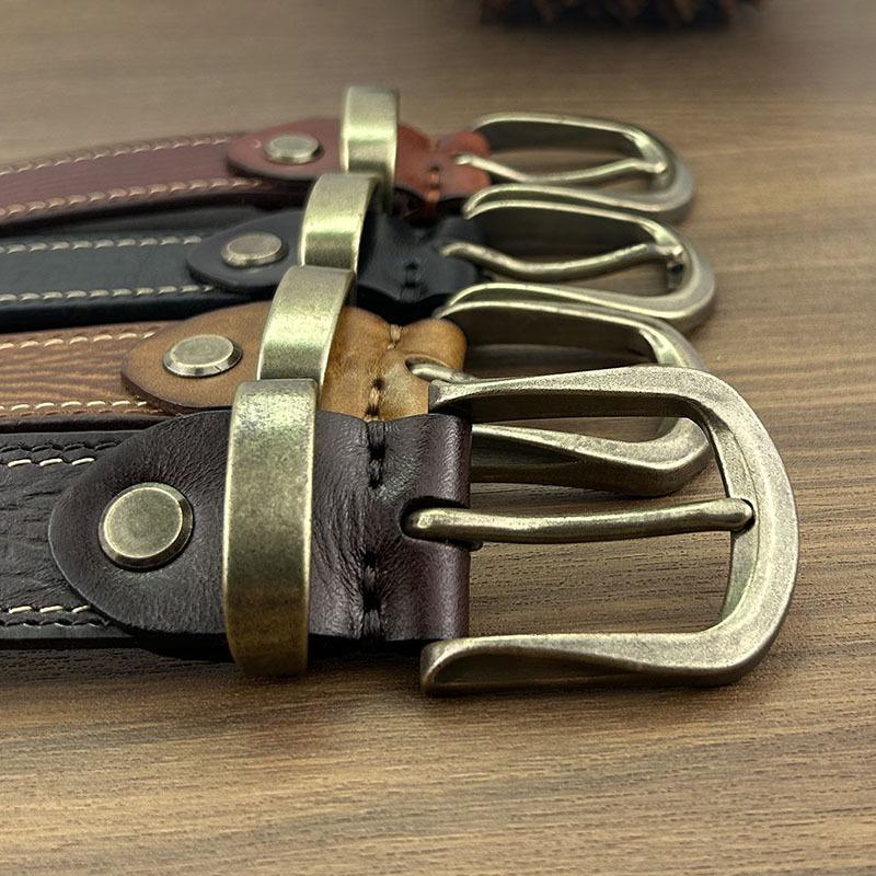 Handmade Retro Women'S Autumn And Winter Jeans Belt First Layer Cowhide High-End Fashion Leather Belt Style